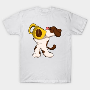 Dog with Cup of Coffee T-Shirt